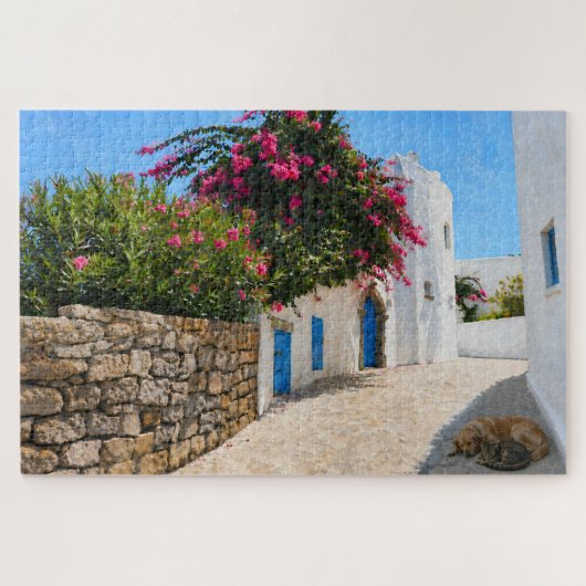 Mittelmeer-Gasse-Jigsaw-Puzzle Puzzle (Horizontal)