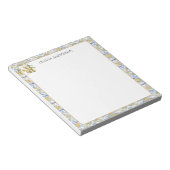 Mittelmeer Gelbe blaue Fliesenmuster Notizblock (angewinkelt)