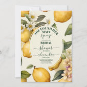Mittelmeer Hauptplatz Lemon Brautparty Einladung (Vorderseite)