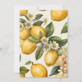 Mittelmeer Hauptplatz Lemon Brautparty Einladung (Rückseite)