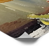 Mittelmeer-Impressionismus mit Zitronen Poster (Ecke)