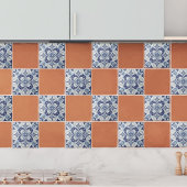 Mittelmeer Inspiration Blau Blütengeometrie Fliese