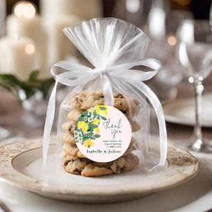 Mittelmeer Italien Griechenland Zitrone Rosa Hochz Runder Aufkleber