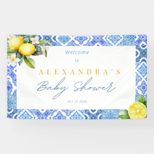Mittelmeer-Italienische-Zitrone-Baby-Party-Banner Banner