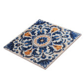 Mittelmeer-Keramikfliese mit Blau und Orange Fliese (Seite)