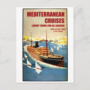 Mittelmeer-Kreuzfahrtschiff Postkarte