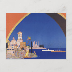 Mittelmeer-Kreuzfahrtschifflinie Vintage-Reisen Postkarte