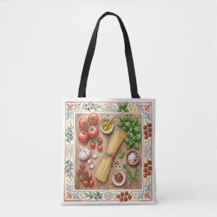 Mittelmeer-Küche Italienische Pasta-Zutaten  Tasche