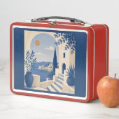 Mittelmeer-Küstenbogen Navy Blau Lunchbox (Beispiel)