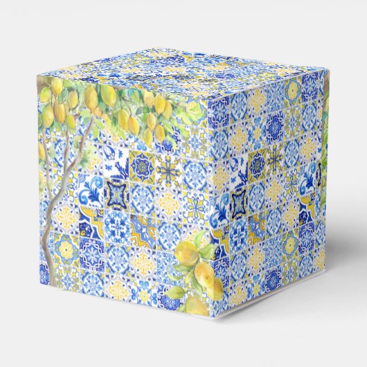 Mittelmeer Lemon Tiles Geschenkschachtel (Rückseite)