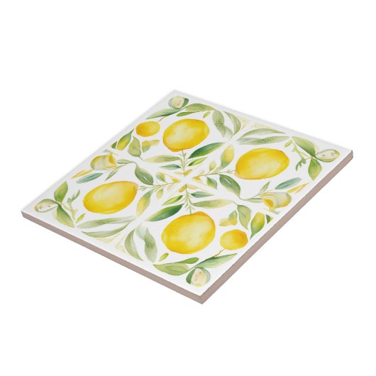 Mittelmeer Lemon Toskana Design Fliese (Seite)