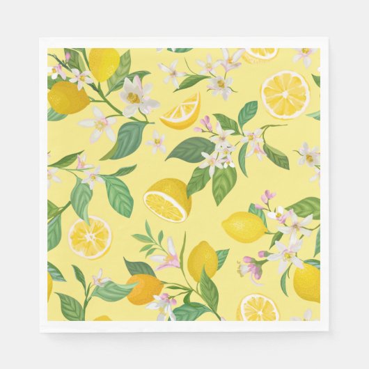 Mittelmeer-Limonenblüten-Partyservietten  Serviette (Vorderseite)