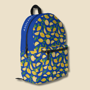 Mittelmeer-Limonenmuster Bedruckter Rucksack