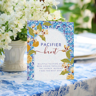 Mittelmeer-Limonie Amalfi-Küste Baby Shower Poster