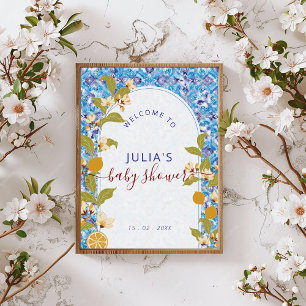 Mittelmeer-Limonie Amalfi-Küste Baby Shower Poster