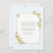 Mittelmeer-Limonien-Hochzeitsfoto-Dankeschön Dankeskarte (Rückseite)