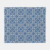 Mittelmeer Lotus Tile Muster - Der weiße Lotus Fleecedecke (Vorderseite (Horizontal))