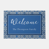 Mittelmeer Lotus Tile Muster - Der weiße Lotus Fußmatte (Vorderseite)