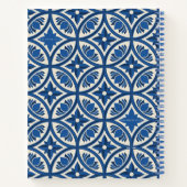 Mittelmeer Lotus Tile Muster - Der weiße Lotus Notizblock (Rückseite)