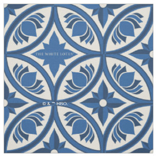 Mittelmeer Lotus Tile Muster - Der weiße Lotus Stoff