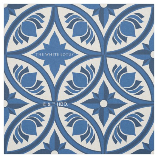 Mittelmeer Lotus Tile Muster - Der weiße Lotus Stoff (Muster)