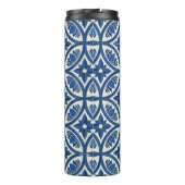 Mittelmeer Lotus Tile Muster - Der weiße Lotus Thermosbecher (Rückseite)