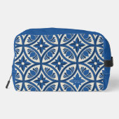 Mittelmeer Lotus Tile Muster - Der weiße Lotus Waschbeutel (Rückseite)