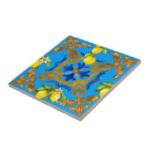 Mittelmeer, Majolika, Fliesen, Zitronen, Zitrusfrü Fliese (Seite)