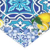 Mittelmeer, Majolika, Fliesen, Zitronen, Zitrusfrü Großer Tischläufer (Ecke)