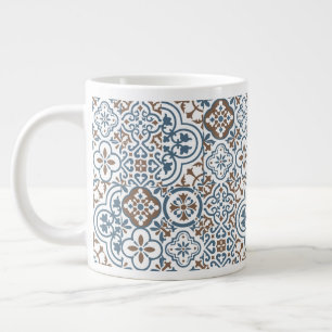 Mittelmeer-Marokkanisches Fliesenmuster Jumbo-Tasse