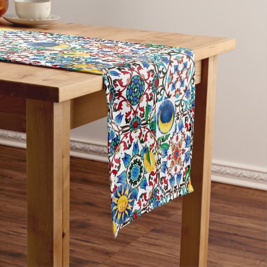 Mittelmeer, Marokko, Mosaik, Zitronenkunst Kurzer Tischläufer (Beispiel)