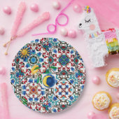 Mittelmeer, Marokko, Mosaik, Zitronenkunst Pappteller (Party)