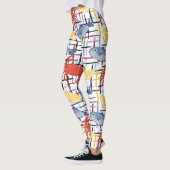 Mittelmeer-Meeresfrüchte-Markt-Muster (1) Leggings (Links)
