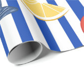 Mittelmeer-Meeresfrüchte-Markt-Muster (2) Geschenkpapier (Rolleneckpunkt)