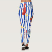Mittelmeer-Meeresfrüchte-Markt-Muster (2) Leggings (Rückseite)
