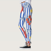 Mittelmeer-Meeresfrüchte-Markt-Muster (2) Leggings (Links)