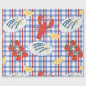 Mittelmeer-Meeresfrüchte-Markt-Muster (3) Geschenkpapier (Flach)