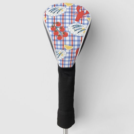 Mittelmeer-Meeresfrüchte-Markt-Muster (3) Golf Headcover (Vorderseite)