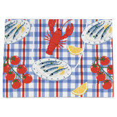 Mittelmeer-Meeresfrüchte-Markt-Muster (3) Große Geschenktüte (Vorderseite)