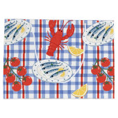 Mittelmeer-Meeresfrüchte-Markt-Muster (3) Große Geschenktüte (Rückseite)