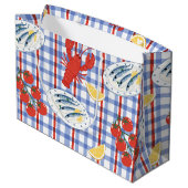 Mittelmeer-Meeresfrüchte-Markt-Muster (3) Große Geschenktüte (Rückseite Schrägansicht)