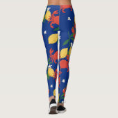 Mittelmeer-Meeresfrüchte-Markt-Muster (4) Leggings (Rückseite)