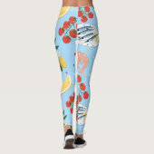 Mittelmeer-Meeresfrüchte-Markt-Muster (5) Leggings (Rückseite)
