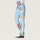 Mittelmeer-Meeresfrüchte-Markt-Muster (5) Leggings (Links)