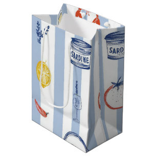 Mittelmeer-Meeresfrüchte-Sardine-Blau-Streifen-Mus Mittlere Geschenktüte