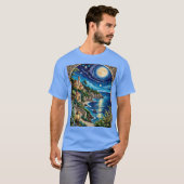 Mittelmeer Moonlit Coastline T-Shirt (Vorne ganz)