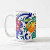 Mittelmeer-Mosaik-Zitrusfrucht Kaffeetasse (Links)