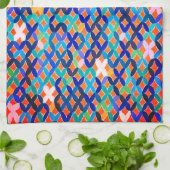 Mittelmeer Mosaikküche Handtuch (Gefaltet)