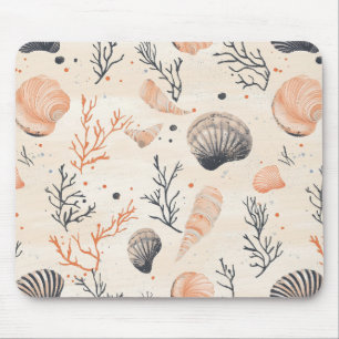 Mittelmeer-Muschel Seestern Korallensand Mousepad