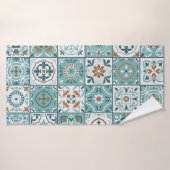 Mittelmeer-Muster aus marokkanischen Fliesen Badehandtuch (Badehandtuch)